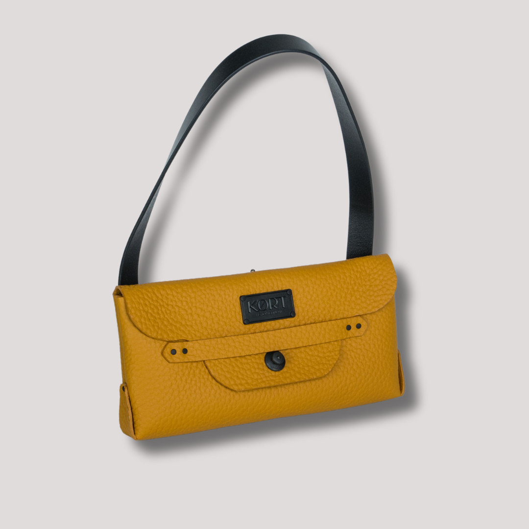 Courtney Clutch Italian leather Sunflower