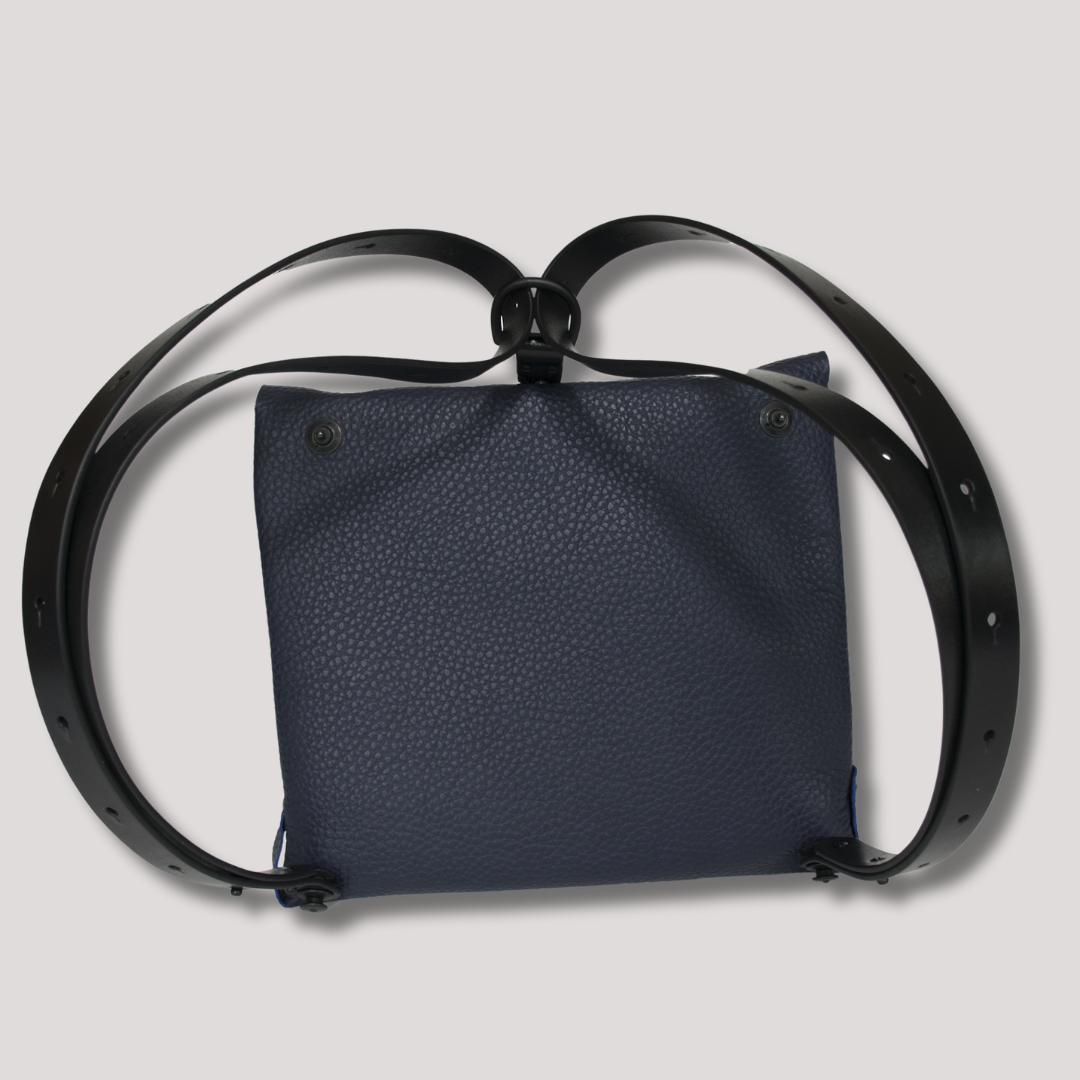 Satchel and Courtney Clutch Soft Italian Leather Navy