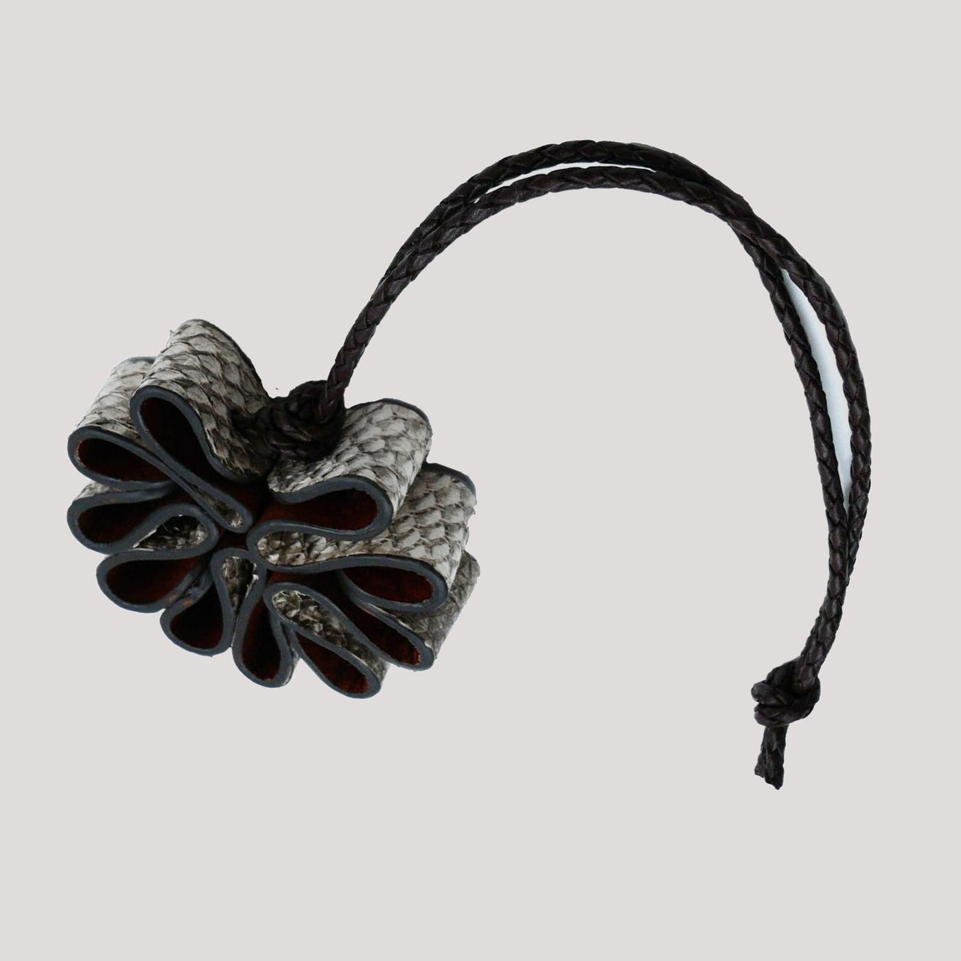 Pine Cone Bag Charm Salmon Himilayan