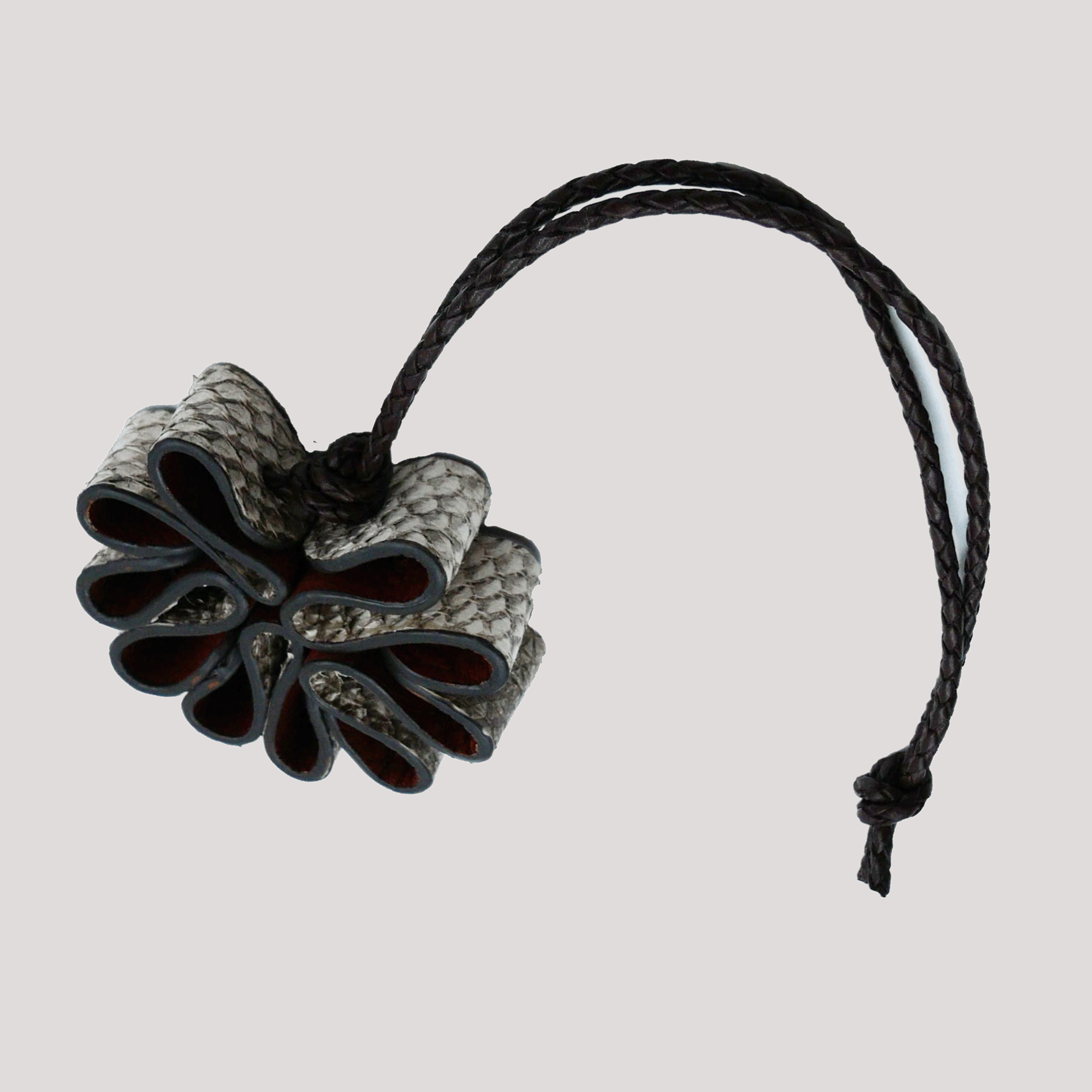 Pine Cone Bag Charm Salmon Himilayan