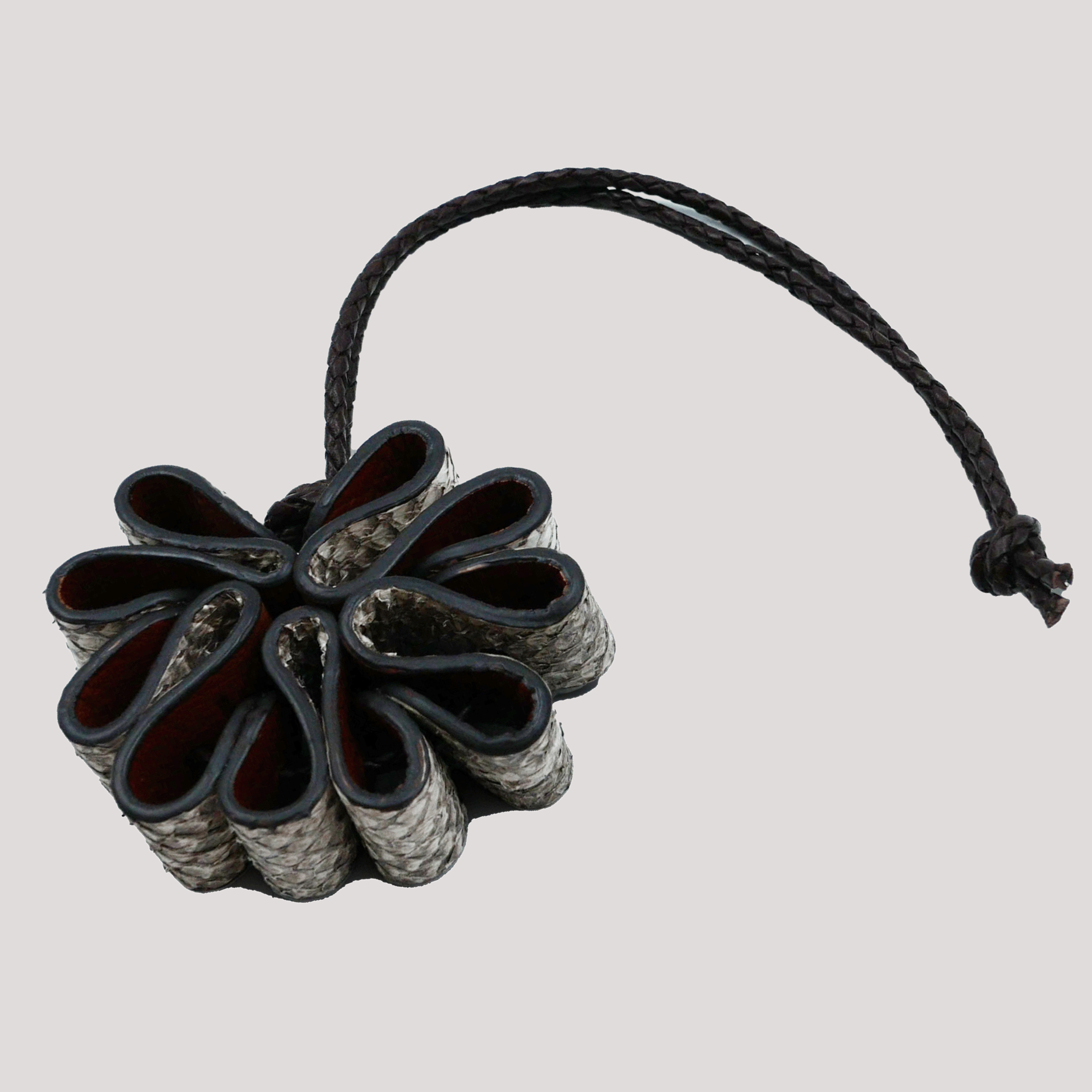 Pine Cone Bag Charm Salmon Himilayan
