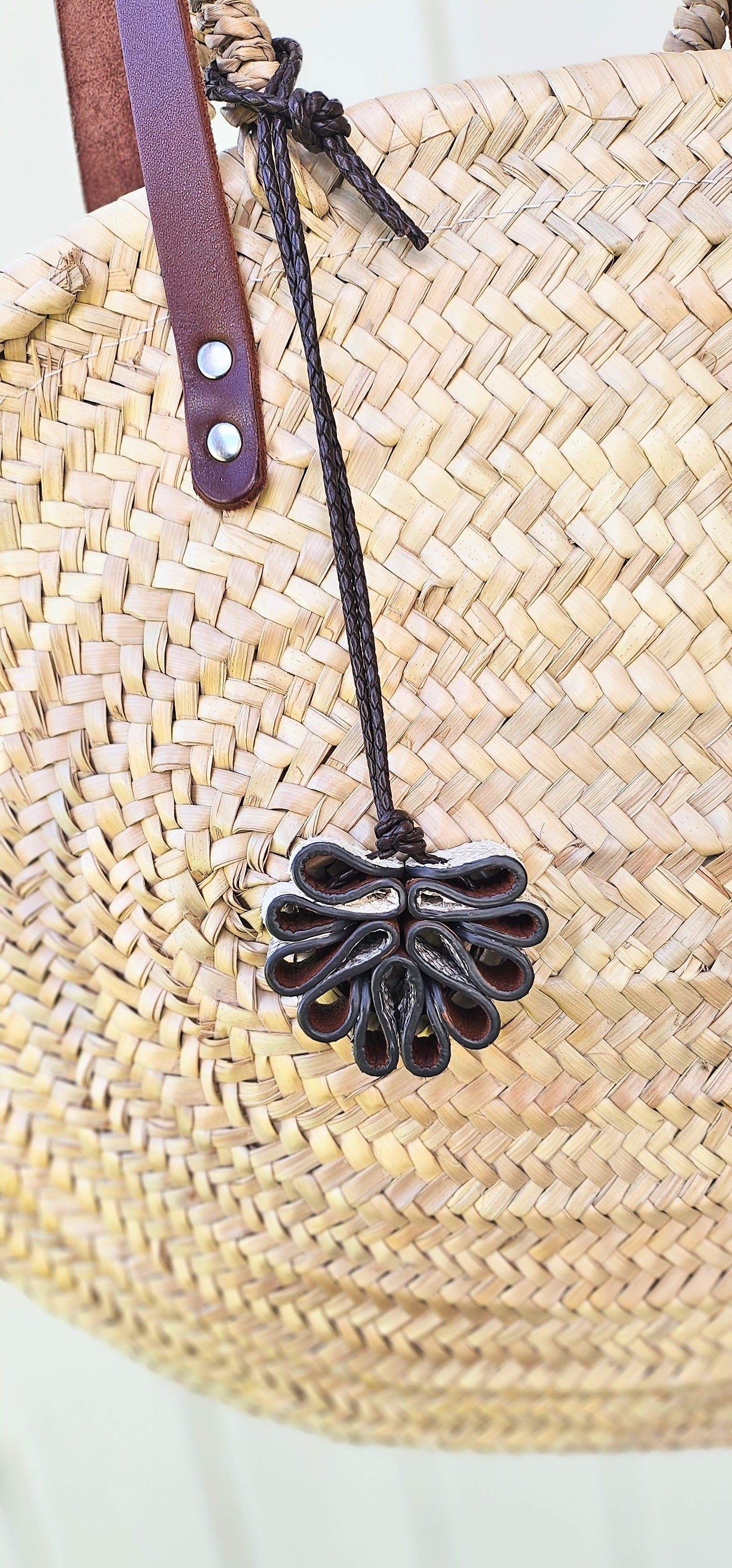 Pine Cone Bag Charm Salmon Himilayan