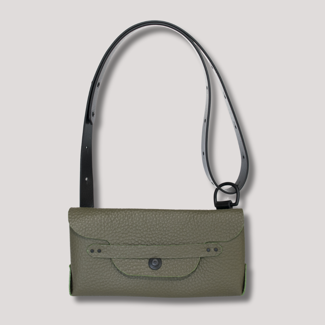 Courtney Clutch Italian leather Olive