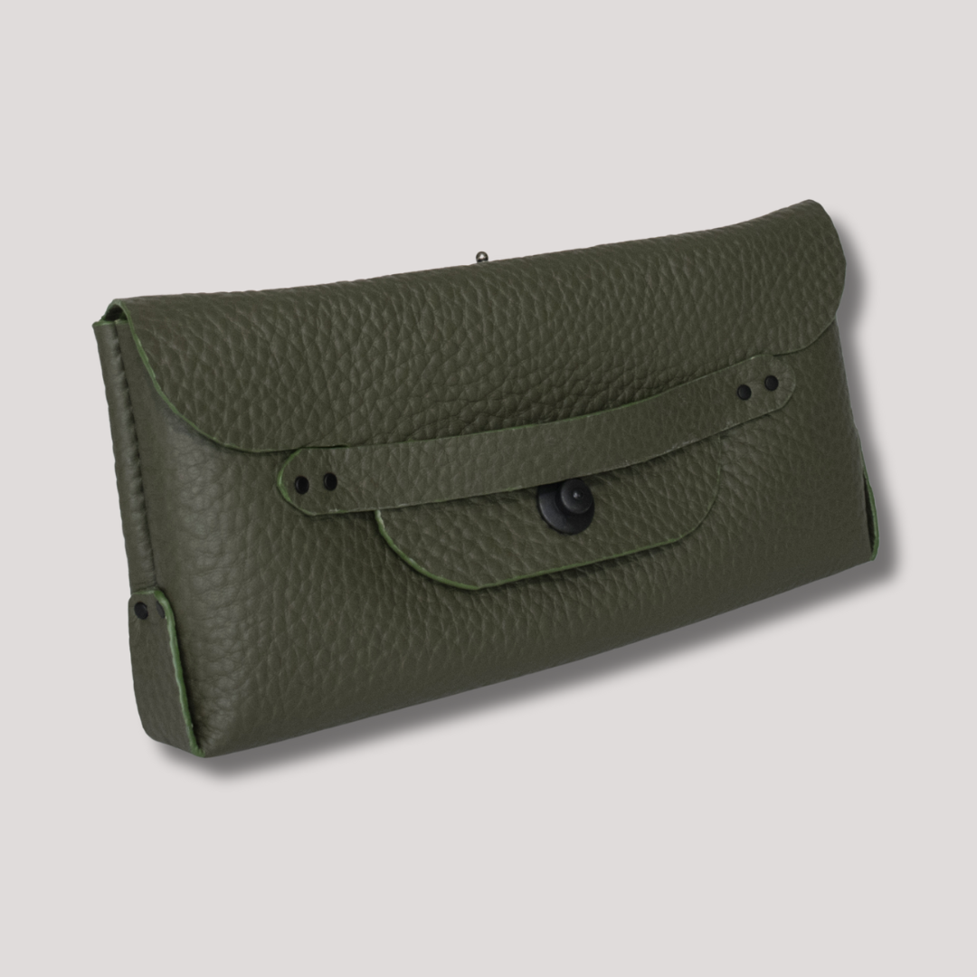 Courtney Clutch Italian leather Olive
