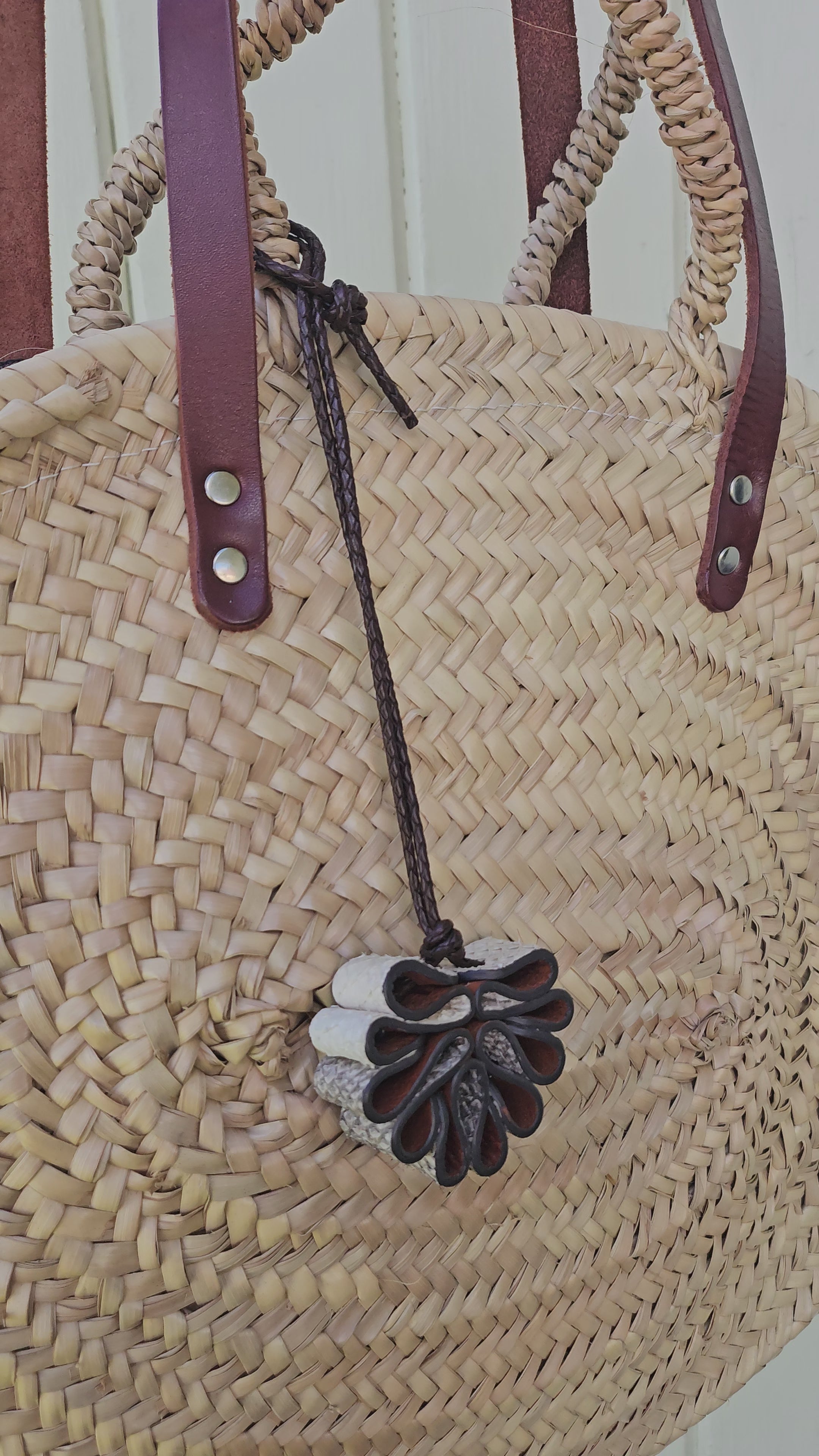 Pine Cone Bag Charm Salmon Himilayan